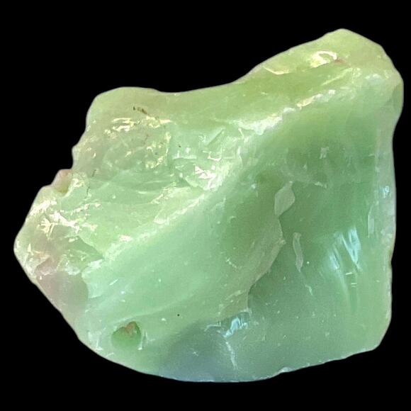 Lime Green Art Glass Cullet Glowing Manganese Slag Glass #5GX26 - Picture 2 of 7